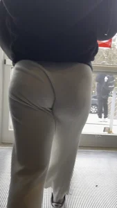 Jiggly Booty In Grey Sweats Walking Around