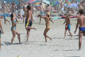Continesti nude beach girls in Romania