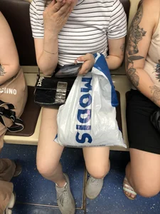 A Cute Candid Teen in Shorts And Sneakers in the Subway Creepshots