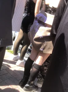 Carnival girls wearing pantyhose, spandex shorts, stockings, skirts and other outfits