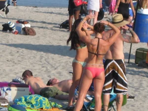 Mix of candid girls at the beach and in bikinis