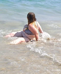Busty bbw girl couldn’t contain huge boobs in bikini pt 2
