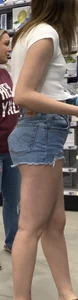 Jean shorts legs and booty 0710
