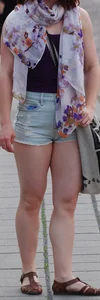 Girlfriend candids in shorts