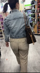 Visible black thong Latina Gilf Booty (OC)