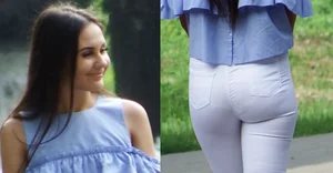 Street beauty with a nice booty