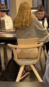 Girl With a Hot Booty in White Jeans Sitting at the Office Creepshots Gallery