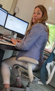 Office milf wearing tight white pants busted creepshot, bonus closeup of her ass