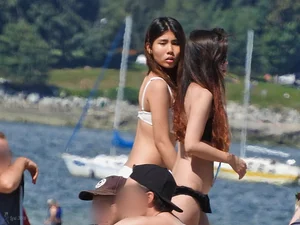 Asian beach and bikini girls