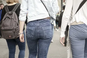 Super tight jeans close ups
