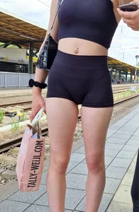 Sexy Chick At Trainstation