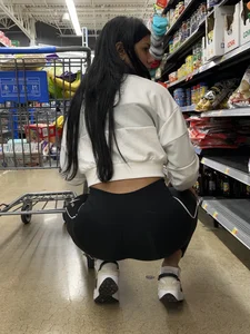 Brown skinned latina squatting and shopping (oc)