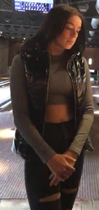 Girl in a Top With an Amazing Athletic Body Playing Pool Creepshots