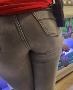 Blonde ex-coworker in tight jeans part 2