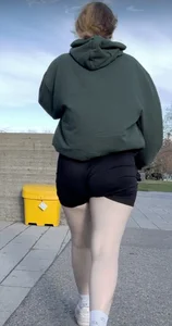 3 girls in black shorts