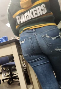 Former classmate in really tight jeans