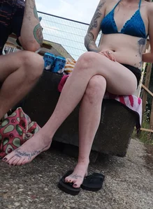 Tattooed Cross-Legged Milf in Underwear Creepshot