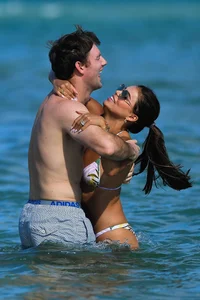 Brooks Nader looking sexy in a little bikini on a beach in Miami