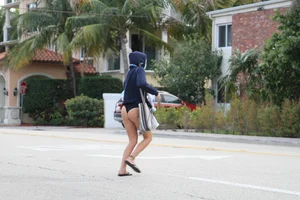 Sexy Florida beach bikini girls, some topless