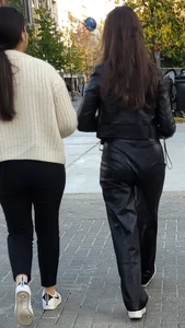 Sexy Leather Pants Street Creepshots