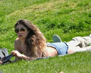 Cheeky shorts in the park [044]