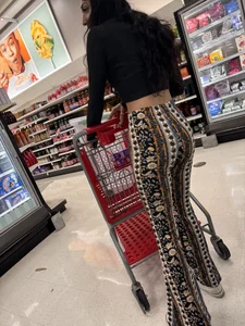 [OC] Tight College Chick with a Booty in Patterned Flare Leggings