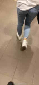 Peachy ass blonde teen employee shopping