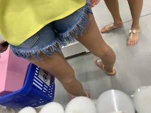 Mother upskirt and daughter showing ass cheeks