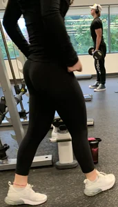 Redhead with tight ass @gym