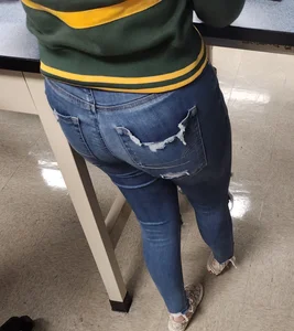 Former classmate in really tight jeans