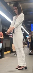 Bubble booty in tight white dress (OC)