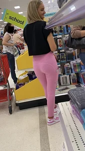 Blonde Teen In Pink Tight Leggings Posing For Me