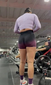 Nutbuster! Latina With Plump Ass In Gym Shorts  Not OC