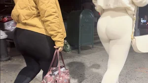 Sexy Latina in white leggings