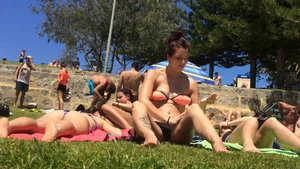 Awesome photos of sunbathing girls in swimsuits