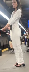 Bubble booty in tight white dress (OC)