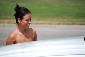 Various sexy girls at car washes in bikinis