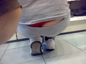 Huge collection of whale tails, ass cracks and panty peeks in public