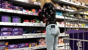 Jeans girl worker