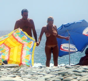 Nude beach and topless girls