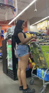Sexy Latina + Tight Shorts + Crop Top
