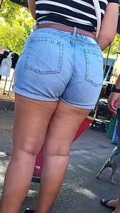 Big ass latina in shorts