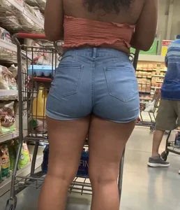 Gorgeous Babe in Jean Shorts (Mine)