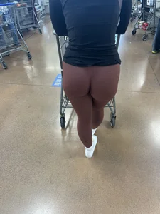 Return of the TIGHT Blue Leggings Blonde (This time in Burgandy)