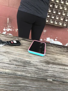 Coworker with a nice ass in leggings