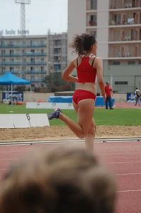 Candid track and field girls