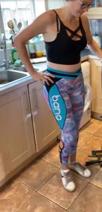Sexy short haired girlfriend with a nice ass and camel toe in spandex