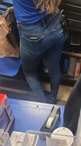 Blonde coworker in tight jeans round 2