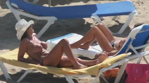 Nude beach and topless girls