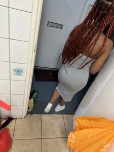 Very cute girl wearing a long tight grey dress kitchen creepshots